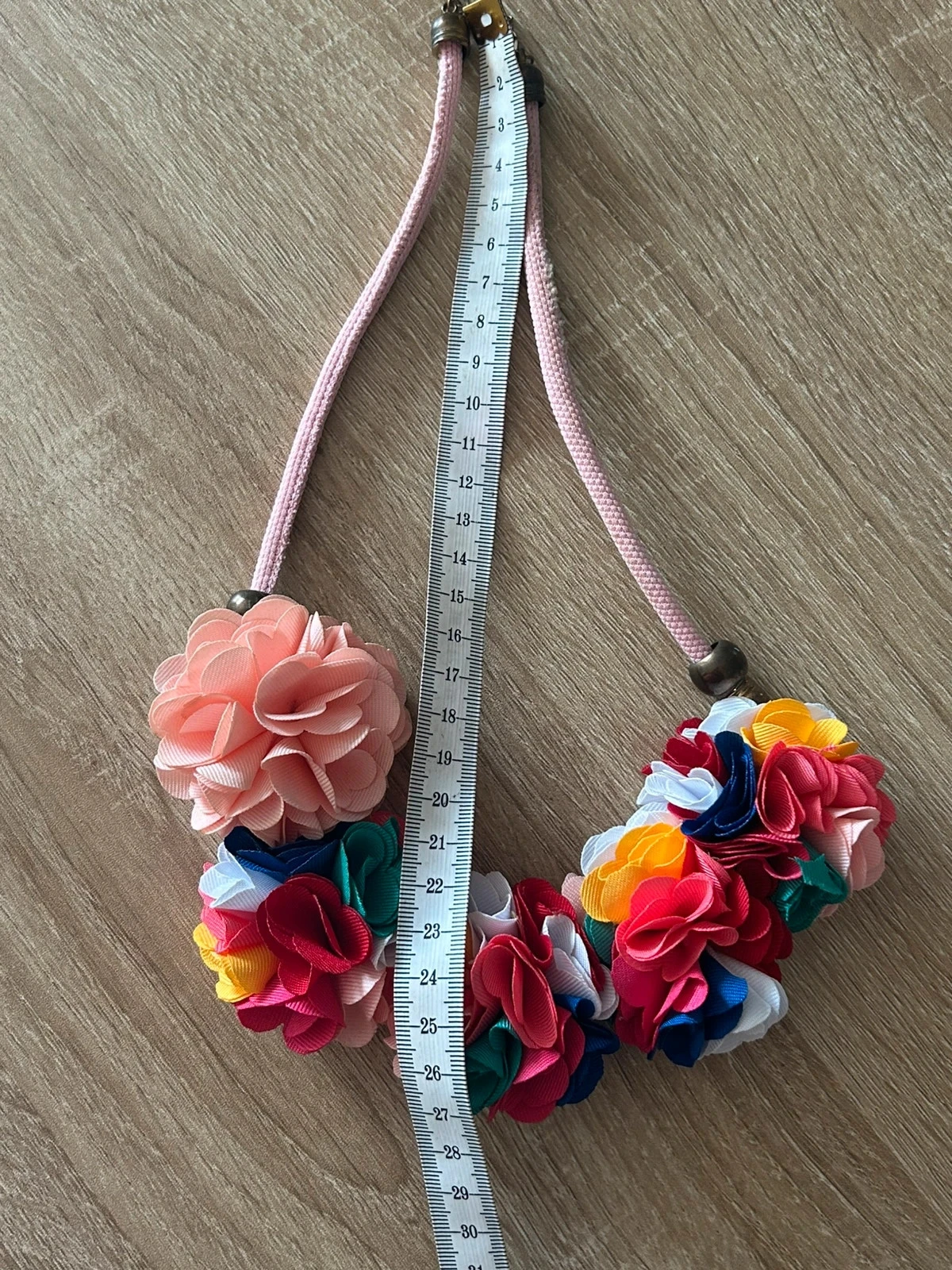 Colar antigo de fantasia multicolorido com flores – photo 6